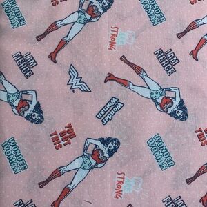 Wonder Woman Pink Fabric You are strong, You got this and I am Fierce print New